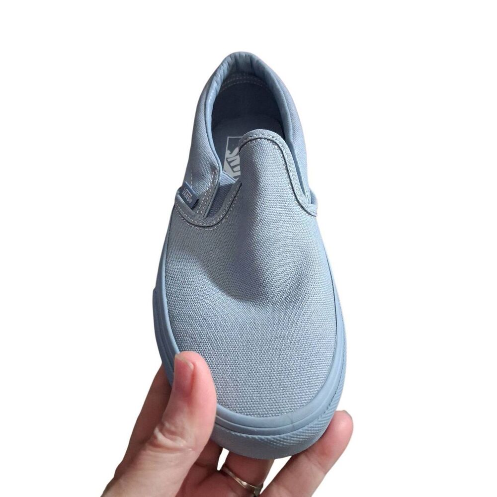 Vans slip on new Unisex pastel mono dusty blue classic